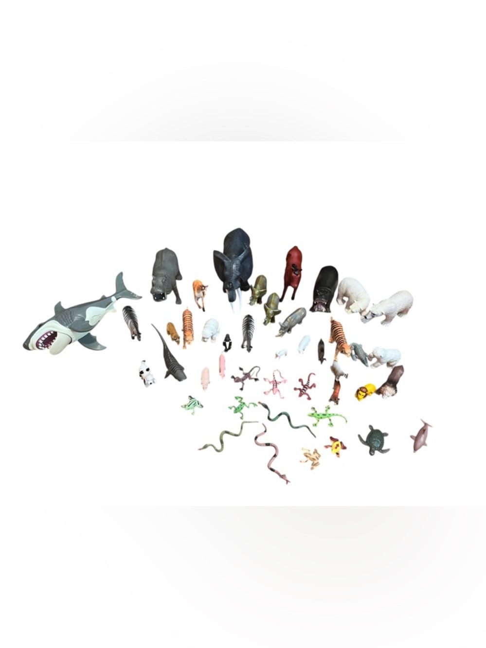 Assorted Animal Figurine Toy Lot - Multicolor